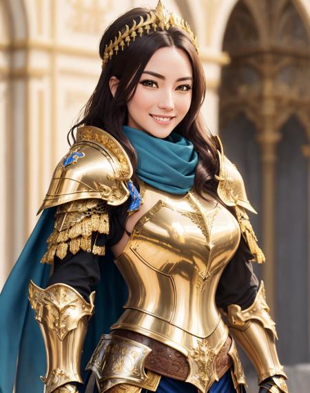 02853-2525821236-Masterpiece, absurdres, fine detail, HDR,highly detailed armor with gold plating, shiny armor, photorealistic,smiling, excited,,.png